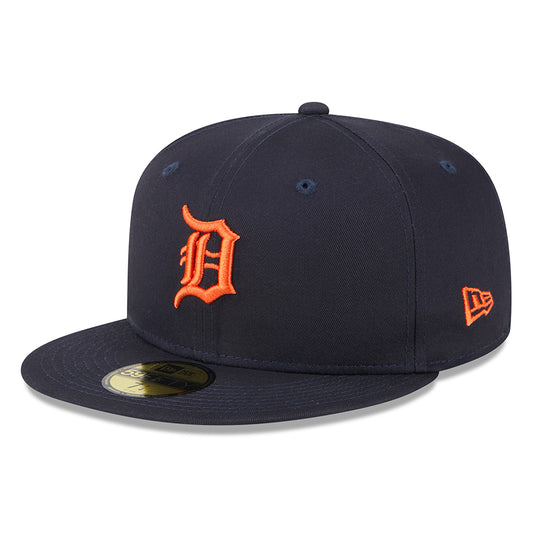New Era 59FIFTY Detroit Tigers Baseball Cap - MLB League Essential II - Marineblau-Orange