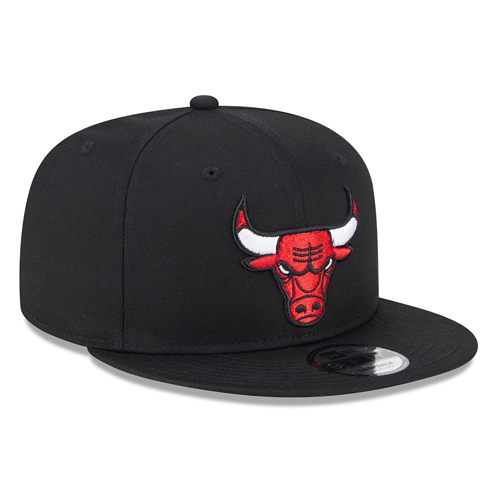 New Era 9FIFTY Chicago Bulls Snapback Cap - NBA Metallic Arch - Schwarz