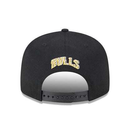 New Era 9FIFTY Chicago Bulls Snapback Cap - NBA Metallic Arch - Schwarz