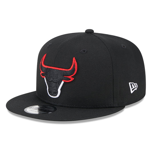 New Era 9FIFTY Chicago Bulls Snapback Cap - NBA Split Logo - Schwarz