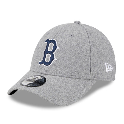 New Era 9FORTY Boston Red Sox Baseball Cap - MLB Melton Wool Essential - Grau-Marineblau