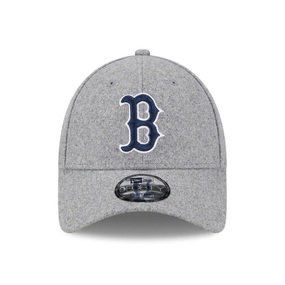 New Era 9FORTY Boston Red Sox Baseball Cap - MLB Melton Wool Essential - Grau-Marineblau
