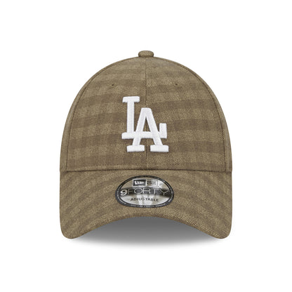 New Era 9FORTY L.A. Dodgers Baseball Cap - MLB Flannel - Kamel-Weiß