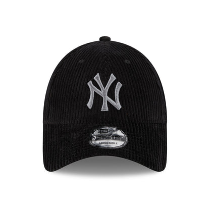 New Era 9FORTY New York Yankees Baseball Cap MLB Wide Cord - Schwarz-Grau