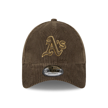 New Era 9FORTY Oakland Athletics Baseball Cap - MLB Wide Cord - Braun-Bronze