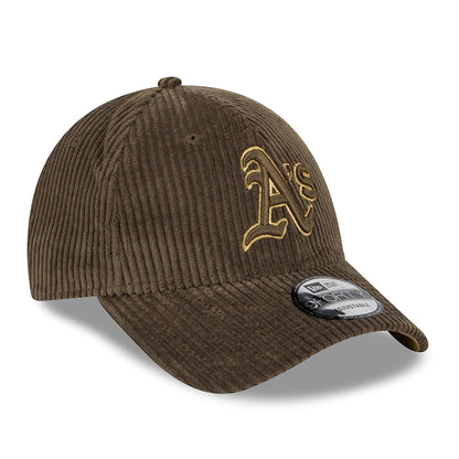 New Era 9FORTY Oakland Athletics Baseball Cap - MLB Wide Cord - Braun-Bronze