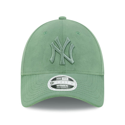 New Era Damen 9FORTY New York Yankees Baseball Cap - MLB Velour - Jadegrün