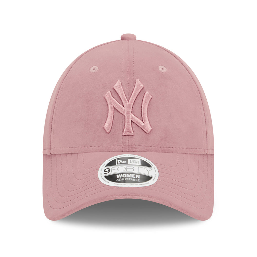 New Era Damen 9FORTY New York Yankees Baseball Cap - MLB Velour - Rosa