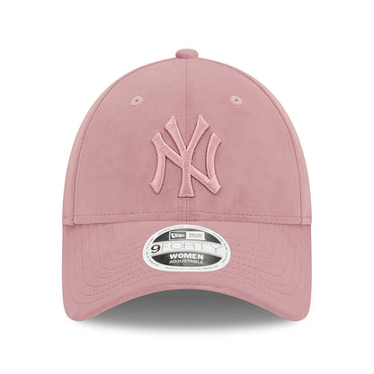 New Era Damen 9FORTY New York Yankees Baseball Cap - MLB Velour - Rosa