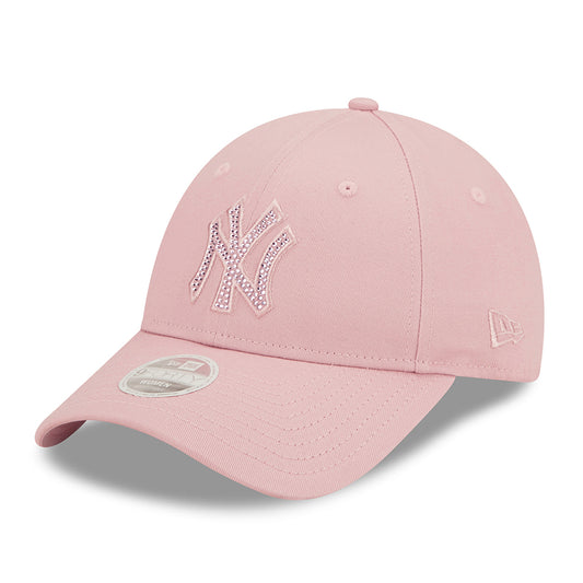 New Era Damen 9FORTY New York Yankees Baseball Cap - MLB Diamante - Rosa