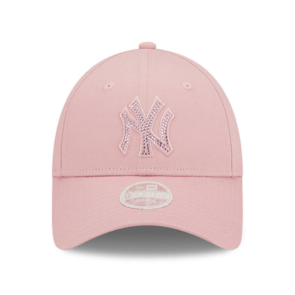 New Era Damen 9FORTY New York Yankees Baseball Cap - MLB Diamante - Rosa