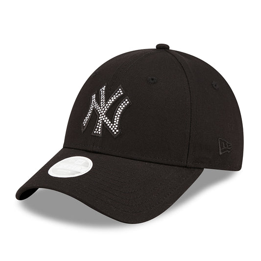 New Era Damen 9FORTY New York Yankees Baseball Cap - MLB Diamante - Schwarz