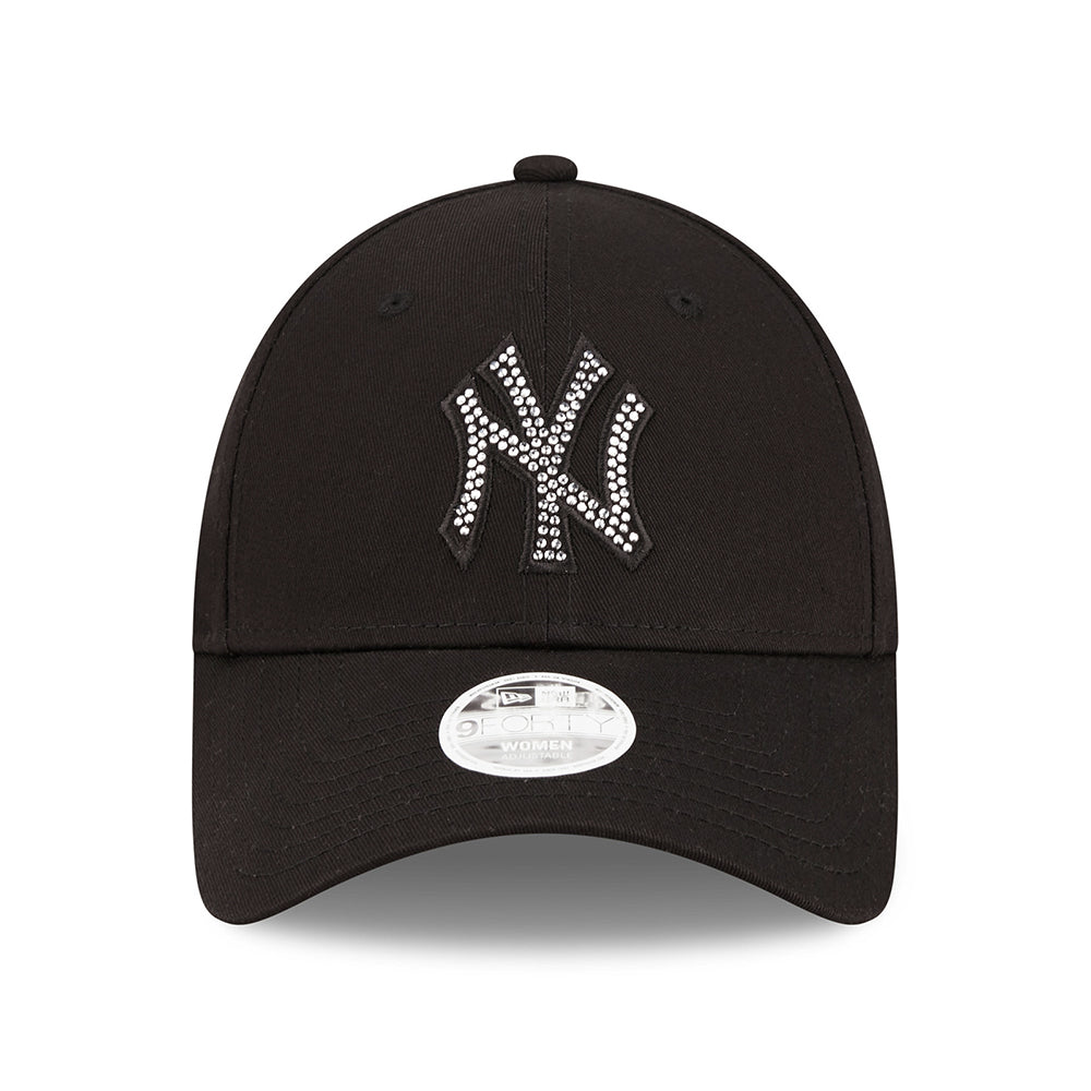 New Era Damen 9FORTY New York Yankees Baseball Cap - MLB Diamante - Schwarz