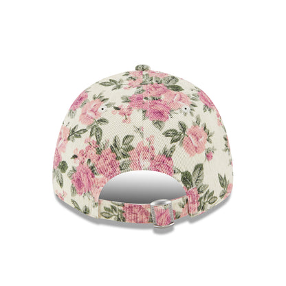 New Era Damen 9FORTY New York Yankees Baseball Cap - MLB Floral Cord - Steingrau-Rosa
