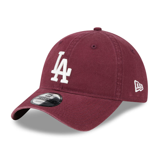 New Era 9TWENTY L.A. Dodgers Baseball Cap - MLB League Essential II - Kastanienbraun-Weiß