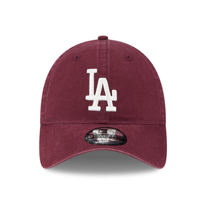 New Era 9TWENTY L.A. Dodgers Baseball Cap - MLB League Essential II - Kastanienbraun-Weiß