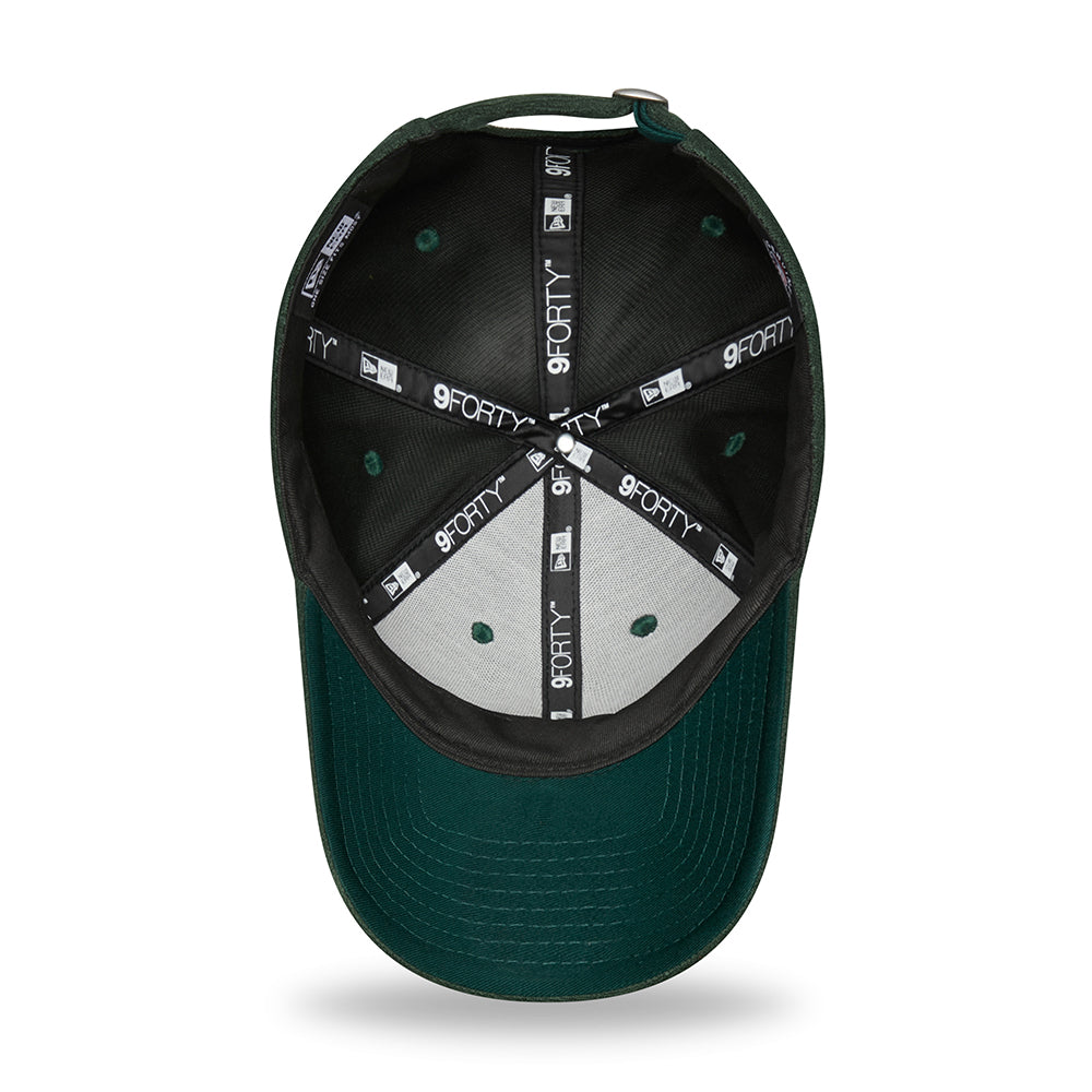 New Era 9FORTY New York Yankees Baseball Cap - MLB Towelling - Dunkelgrün