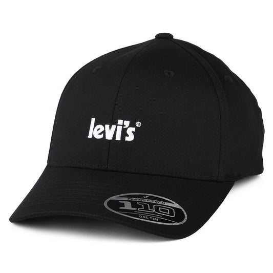 Levi's Poster Logo Flexfit Baseball Cap - Schwarz