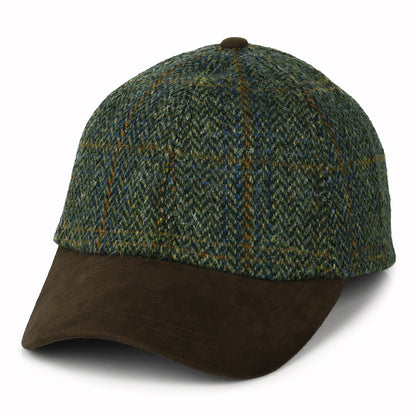 Failsworth HARRIS TWEED Baseball Cap - Olivgrün-Braun