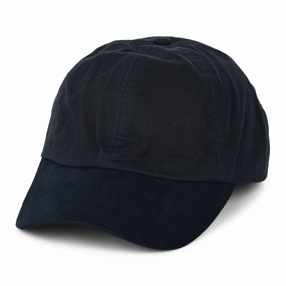 Failsworth Baseball Cap aus British Waxed Cotton - Marineblau