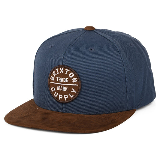 Brixton Oath III Snapback Cap - Blau-Braun