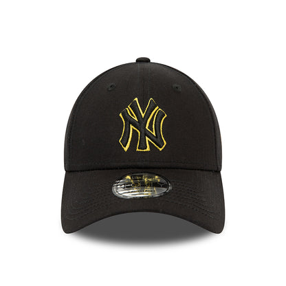 New Era 9FORTY New York Yankees Baseball Cap - MLB Team Outline - Schwarz-Gelb