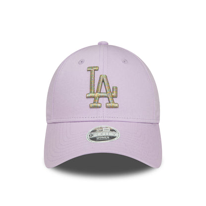 New Era Damen 9FORTY L.A. Dodgers Baseball Cap - MLB Metallic Logo - Lavendel-Silber