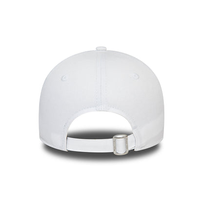 New Era Damen 9FORTY New York Yankees Baseball Cap - MLB Metallic Logo - Weiß-Pink