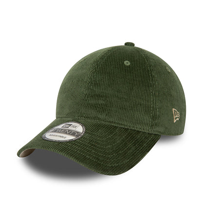 New Era 9TWENTY Baseball Cap - NE Cord - Dunkelgrün