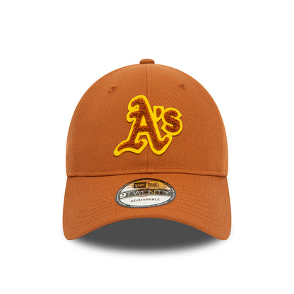 New Era 9TWENTY Oakland Athletics Baseball Cap - MLB Boucle - Toffee-Gelb