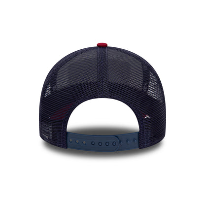 New Era A-Frame Colorado Trucker Cap - Patch - Weiß-Kardinalrot-Marineblau