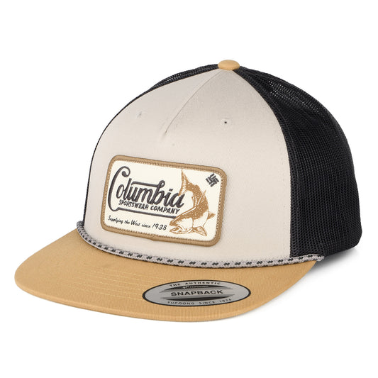 Columbia West Fish mit flachem Visier Trucker Cap - Steingrau-Kamel-Anthrazit