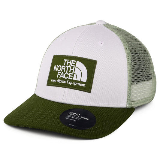 The North Face Mudder II Deep Fit Recycelt Trucker Cap - Weiß-Olivgrün-Salbeigrün
