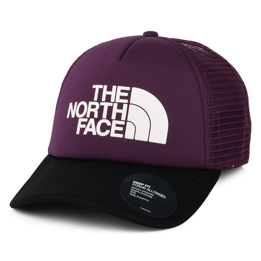 The North Face TNF Logo Deep Fit Trucker Cap - Lila-Schwarze Johannisbeere