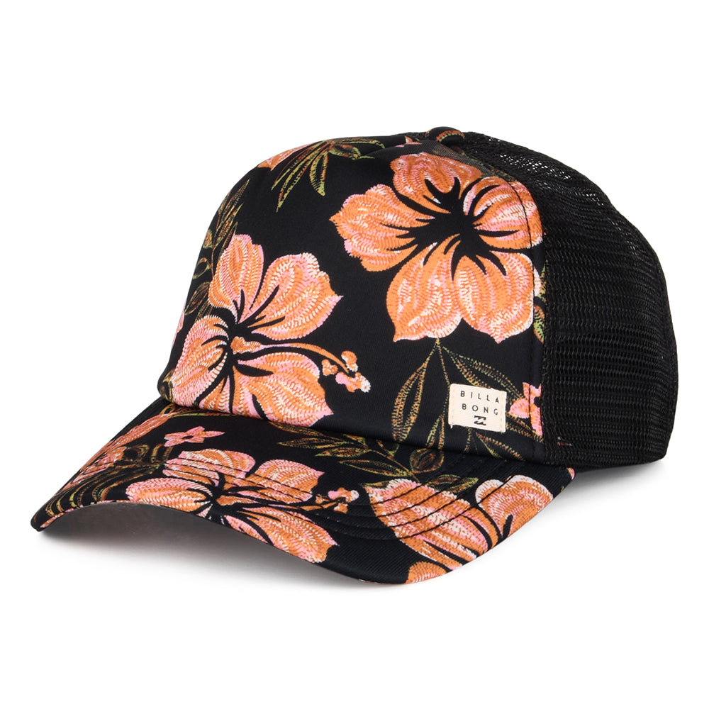 Billabong Heritage Mashup Trucker Cap Floral - Schwarz-Multi
