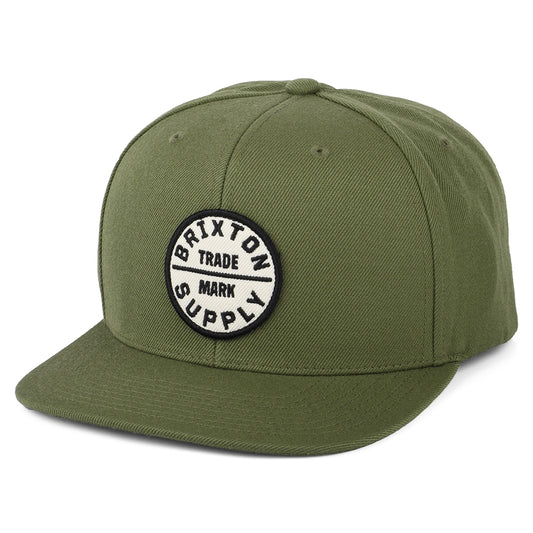 Brixton Oath III Snapback Cap - Olivgrün