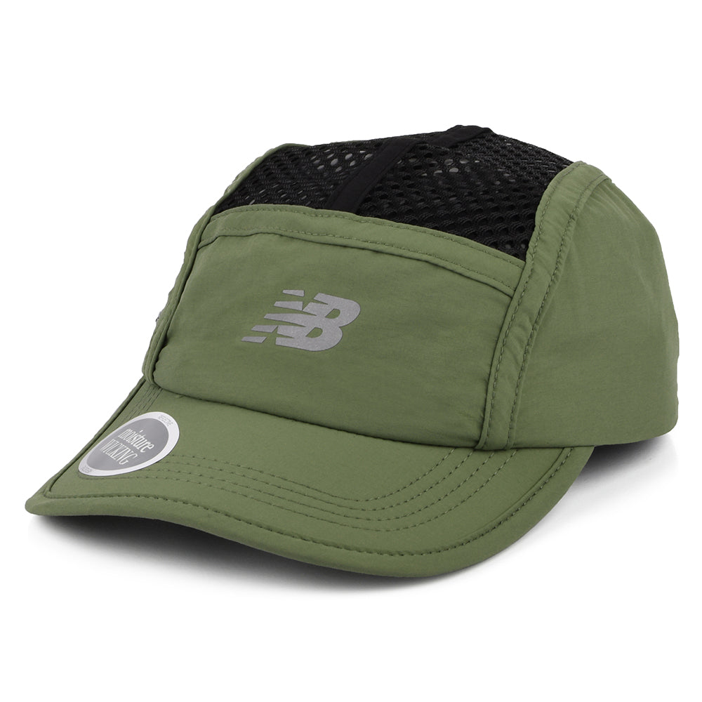 New Balance Running Stash Knautschbarer 5 Paneelen Cap - Dunkelolivgrün
