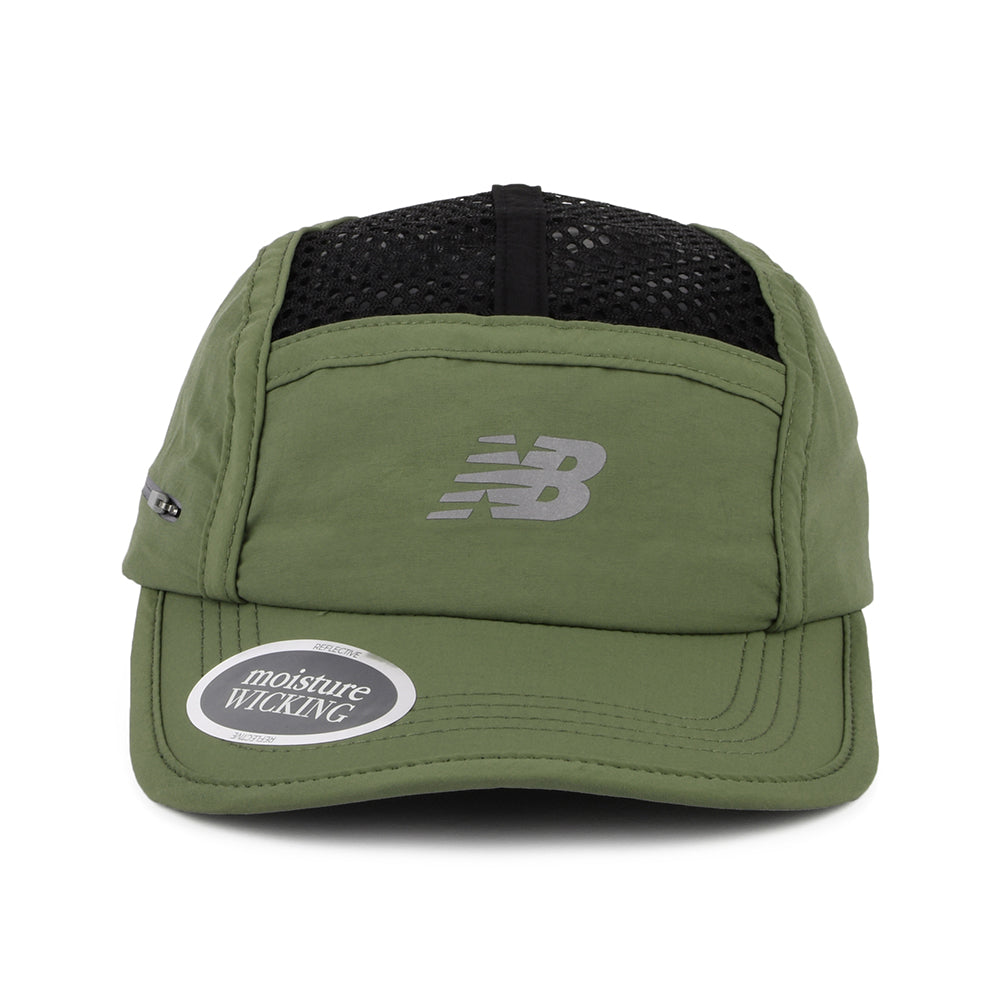 New Balance Running Stash Knautschbarer 5 Paneelen Cap - Dunkelolivgrün