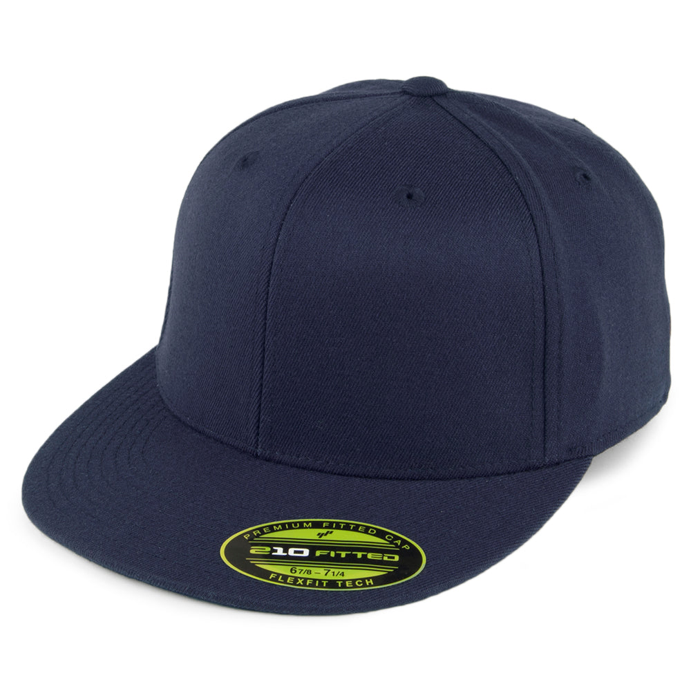 FlexFit Baseball Cap mit flachem Visier - Marineblau