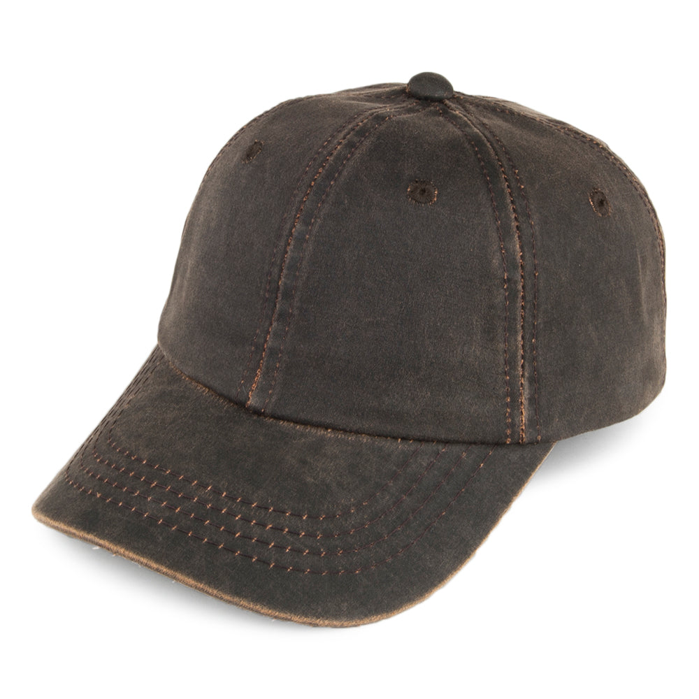 Dorfman-Pacific Baseball Cap aus verwitterter Baumwolle - Braun