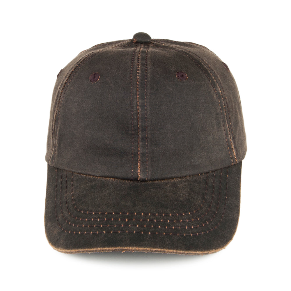 Dorfman-Pacific Baseball Cap aus verwitterter Baumwolle - Braun