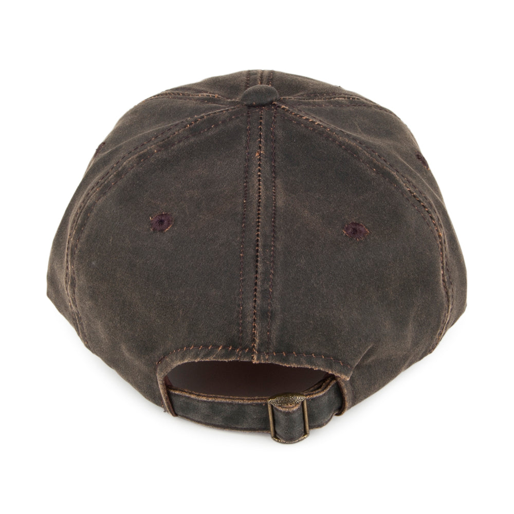 Dorfman-Pacific Baseball Cap aus verwitterter Baumwolle - Braun