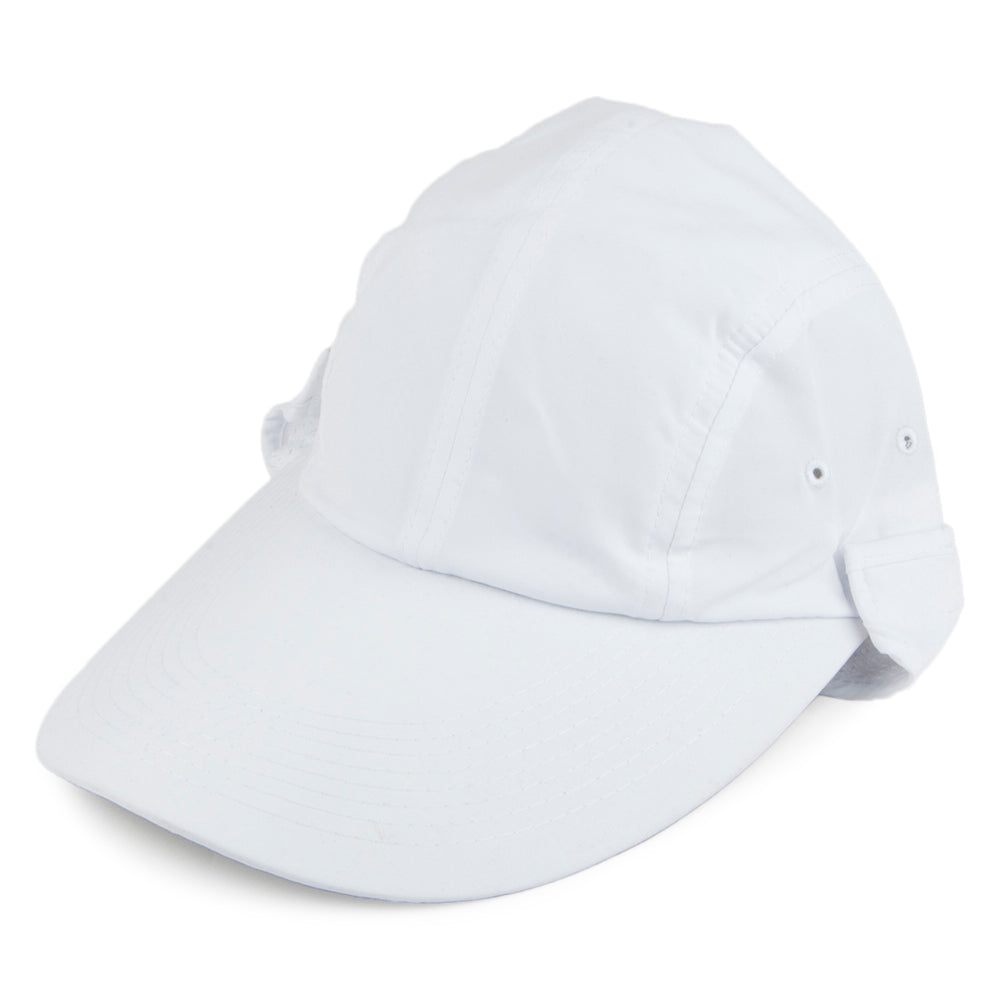 Dorfman-Pacific Cap mit abnehmbarem Sonnenschutz - Weiß