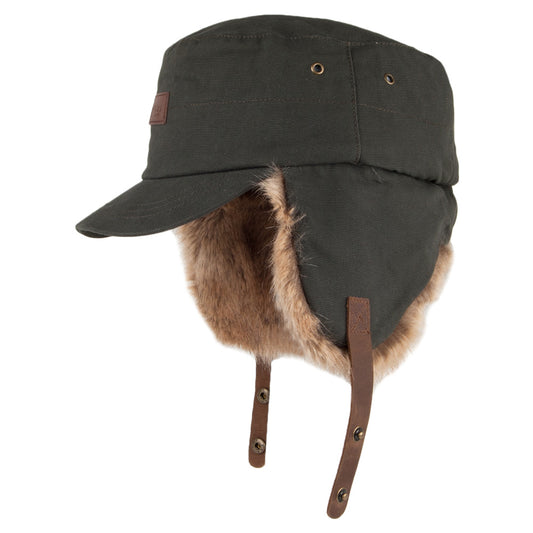 Barts Foryst Feldmütze mit Ohrenklappen aus Baumwolle - Militärgrün