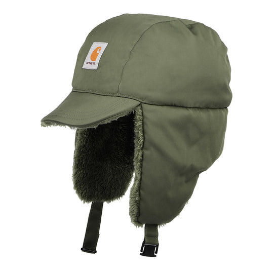 Carhartt WIP Levin Wendbare Baseball Cap mit Ohrenklappen - Olivgrün