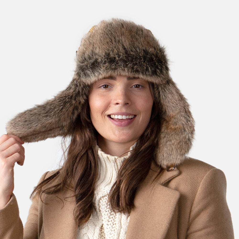 Barts Corduroy Rib Bomber Fliegermütze aus Kunstfell - Ocker