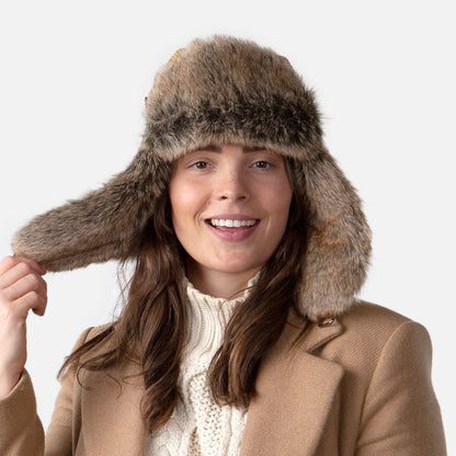 Barts Corduroy Rib Bomber Fliegermütze aus Kunstfell - Ocker