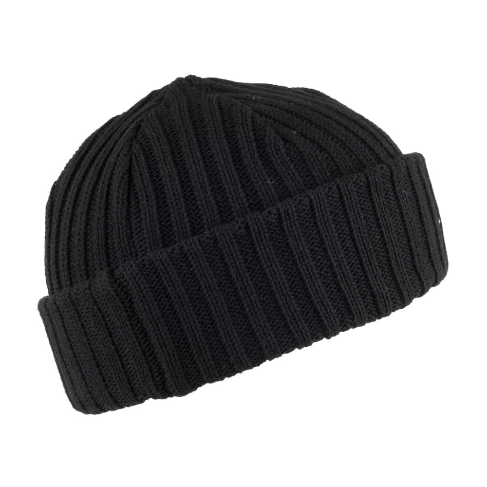 Levi's Fisherman Beanie Mütze Gerippt - Schwarz