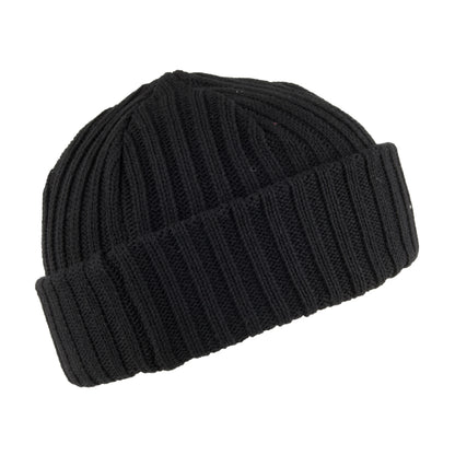 Levi's Fisherman Beanie Mütze Gerippt - Schwarz