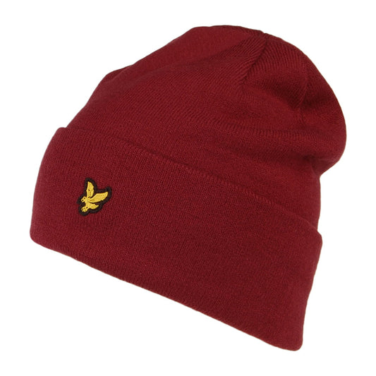 Lyle & Scott Basic Beanie Mütze - Weinrot